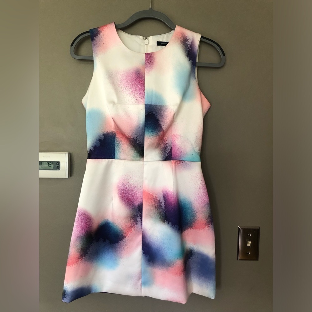 FRENCH CONNECTION Soft Spun Colorful Fit & Flare Dress Size 4 - Picture 2 of 7